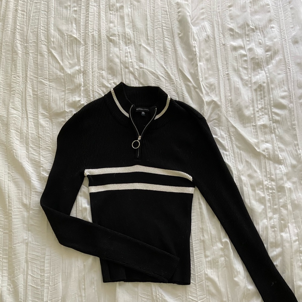 Ribbed Quarter Zip Sweater Kendall and Kylie PacSun